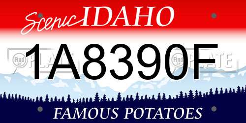 1A8390F Idaho License Plate