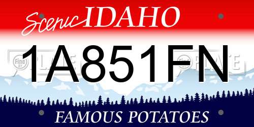 1A851FN Idaho License Plate