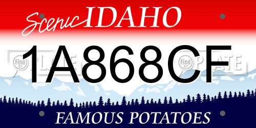 1A868CF Idaho License Plate