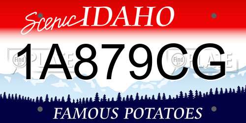 1A879CG Idaho License Plate