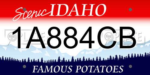 1A884CB Idaho License Plate
