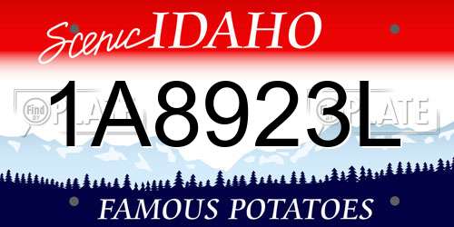 1A8923L Idaho License Plate