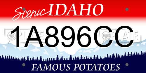 1A896CC Idaho License Plate