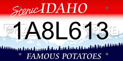 1A8L613 Idaho License Plate