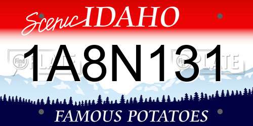 1A8N131 Idaho License Plate