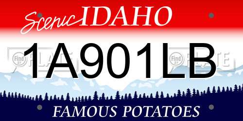 1A901LB Idaho License Plate