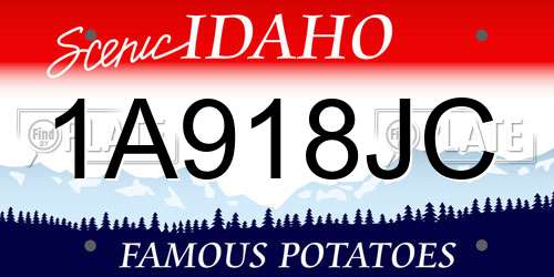 1A918JC Idaho License Plate