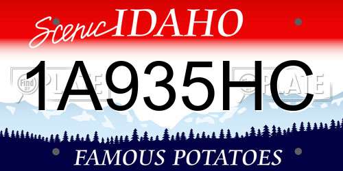1A935HC Idaho License Plate
