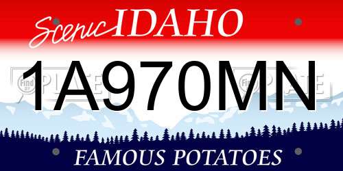 1A970MN Idaho License Plate