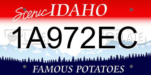 1A972EC Idaho License Plate