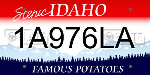 1A976LA Idaho License Plate