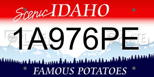1A976PE Idaho License Plate