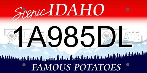 1A985DL Idaho License Plate