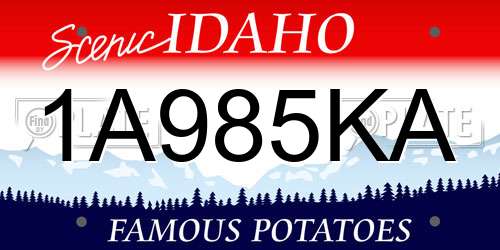 1A985KA Idaho License Plate