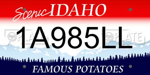 1A985LL Idaho License Plate
