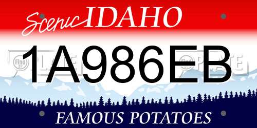 1A986EB Idaho License Plate