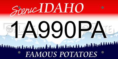 1A990PA Idaho License Plate