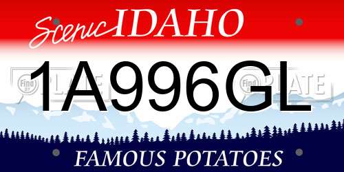 1A996GL Idaho License Plate