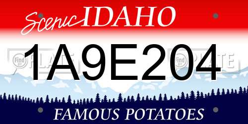 1A9E204 Idaho License Plate