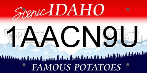1AACN9U Idaho License Plate