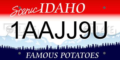1AAJJ9U Idaho License Plate