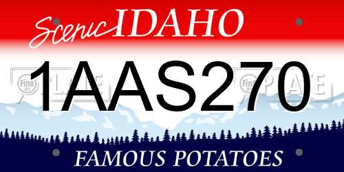 1AAS270 Idaho License Plate