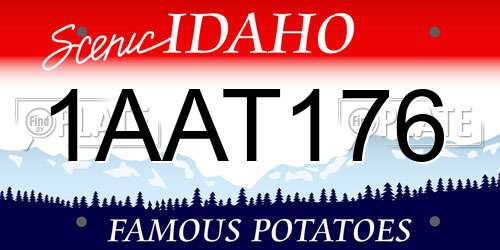 1AAT176 Idaho License Plate