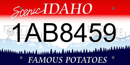 1AB8459 Idaho License Plate
