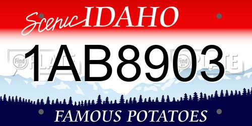 1AB8903 Idaho License Plate