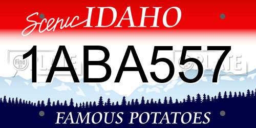 1ABA557 Idaho License Plate