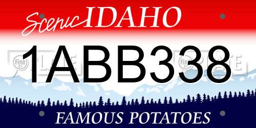 1ABB338 Idaho License Plate
