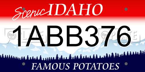 1ABB376 Idaho License Plate