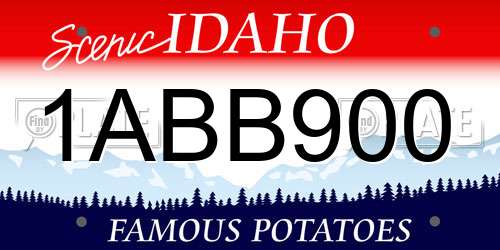 1ABB900 Idaho License Plate