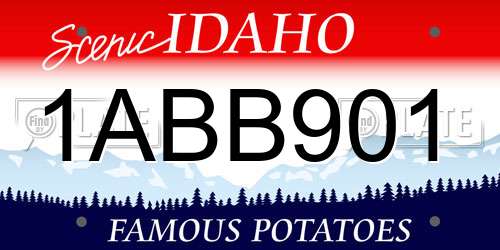 1ABB901 Idaho License Plate