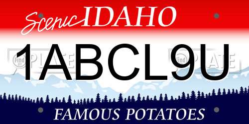 1ABCL9U Idaho License Plate