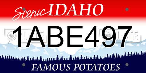 1ABE497 Idaho License Plate