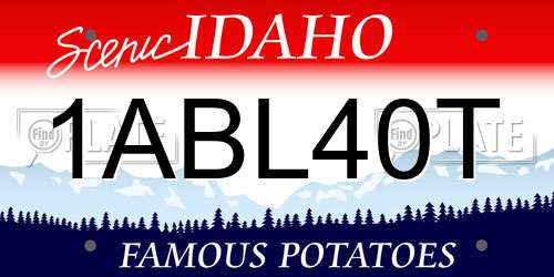 1ABL40T Idaho License Plate