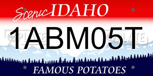 1ABM05T Idaho License Plate