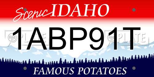 1ABP91T Idaho License Plate