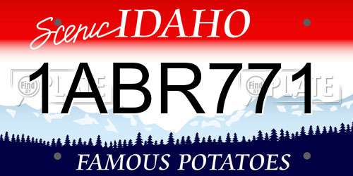 1ABR771 Idaho License Plate