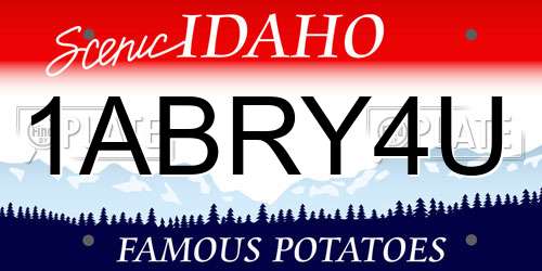 1ABRY4U Idaho License Plate
