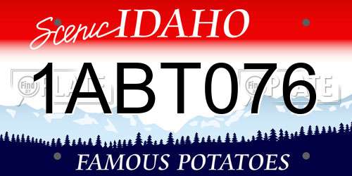 1ABT076 Idaho License Plate