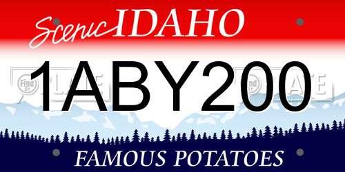 1ABY200 Idaho License Plate