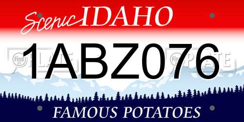 1ABZ076 Idaho License Plate