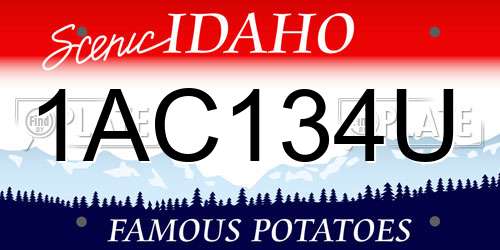 1AC134U Idaho License Plate