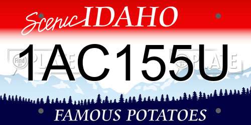 1AC155U Idaho License Plate