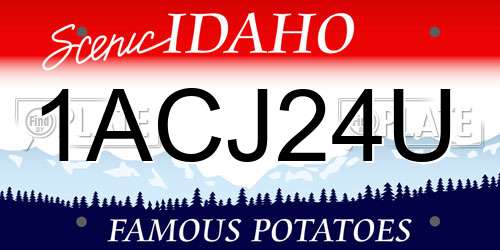 1ACJ24U Idaho License Plate
