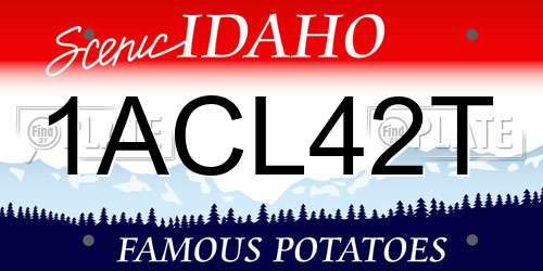 1ACL42T Idaho License Plate