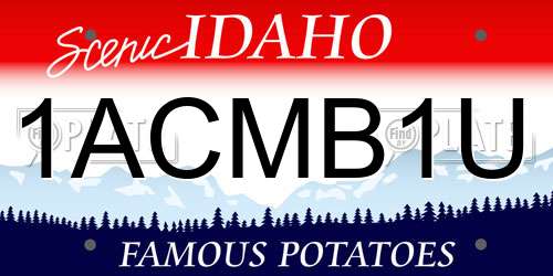 1ACMB1U Idaho License Plate