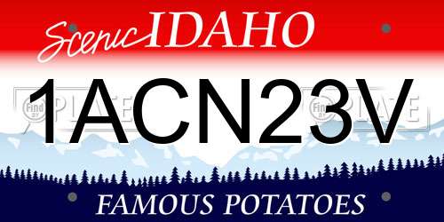 1ACN23V Idaho License Plate